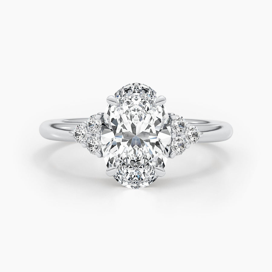 2.42ct Oval G- VS Pave Diamond Engagement Ring