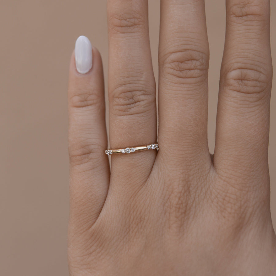 Moissanite Wedding Band