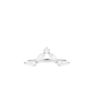 0.19 Marquise & Curved Moissanite Wedding Band