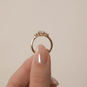 1.41 CT Oval Cut Cluster Moissanite Engagement Ring - Barbara Maison 