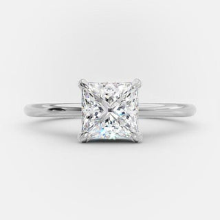 1.5 CT Princess Solitaire Style Moissanite Engagement Ring - Barbara Maison 