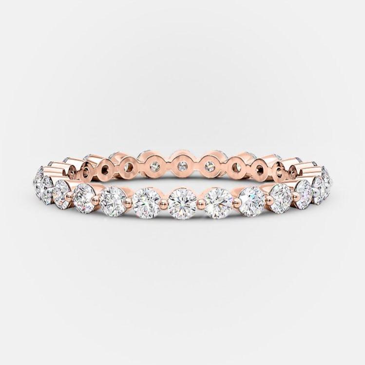 1.0 TCW Round Cut Full Eternity Moissanite Wedding Band - Barbara Maison 