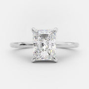 2.43 CT Radiant Cut Solitaire Style Moissanite Engagement Ring - Barbara Maison 