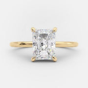 2.43 CT Radiant Cut Solitaire Style Moissanite Engagement Ring - Barbara Maison 