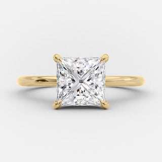 2.08 CT Princess Cut Solitaire Style Moissanite Engagement Ring - Barbara Maison 