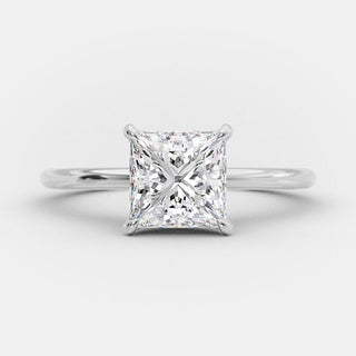 1.35 CT Princess Cut Solitaire Moissanite Engagement Ring - Barbara Maison 