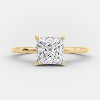 1.35 CT Princess Cut Solitaire Moissanite Engagement Ring - Barbara Maison 