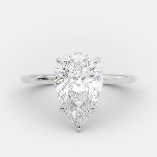 3.10 CT Pear Cut Solitaire Style Moissanite Engagement Ring - Barbara Maison 