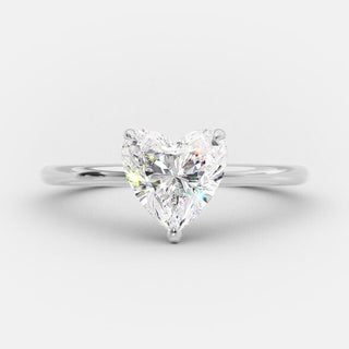 1.10 CT Heart Cut Solitaire Moissanite Engagement Ring - Barbara Maison 