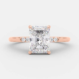 2.43 CT Radiant Cut Solitaire Style Moissanite Engagement Ring - Barbara Maison 