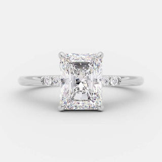 2.43 CT Radiant Cut Solitaire Style Moissanite Engagement Ring - Barbara Maison 