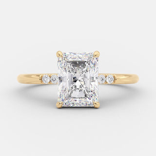 2.43 CT Radiant Cut Solitaire Style Moissanite Engagement Ring - Barbara Maison 