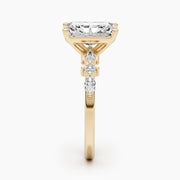 4ct Radiant G- VS Dainty Diamond Engagement Ring