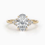 2.42ct Oval G- VS Pave Diamond Engagement Ring