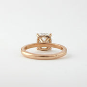 1.5 CT Cushion Hidden Halo & Pave Moissanite Engagement Ring - Barbara Maison 