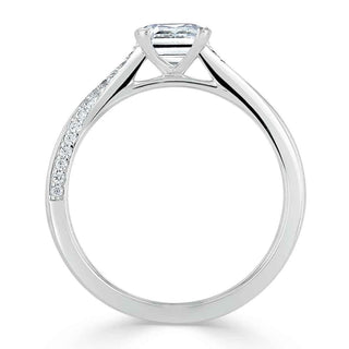 0.75 CT Princess Cut Solitaire Moissanite Engagement Ring - Barbara Maison 