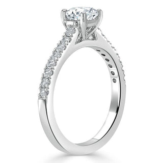 0.75 CT Round Cut Solitaire Moissanite Engagement ring - Barbara Maison 