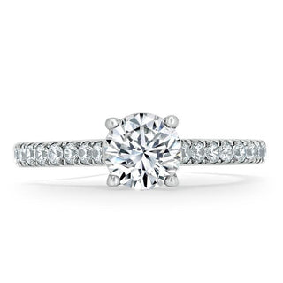 0.75 CT Round Cut Solitaire Moissanite Engagement ring - Barbara Maison 