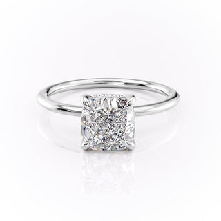 2.54 CT Cushion Cut Solitaire Moissanite Engagement Ring - Barbara Maison 