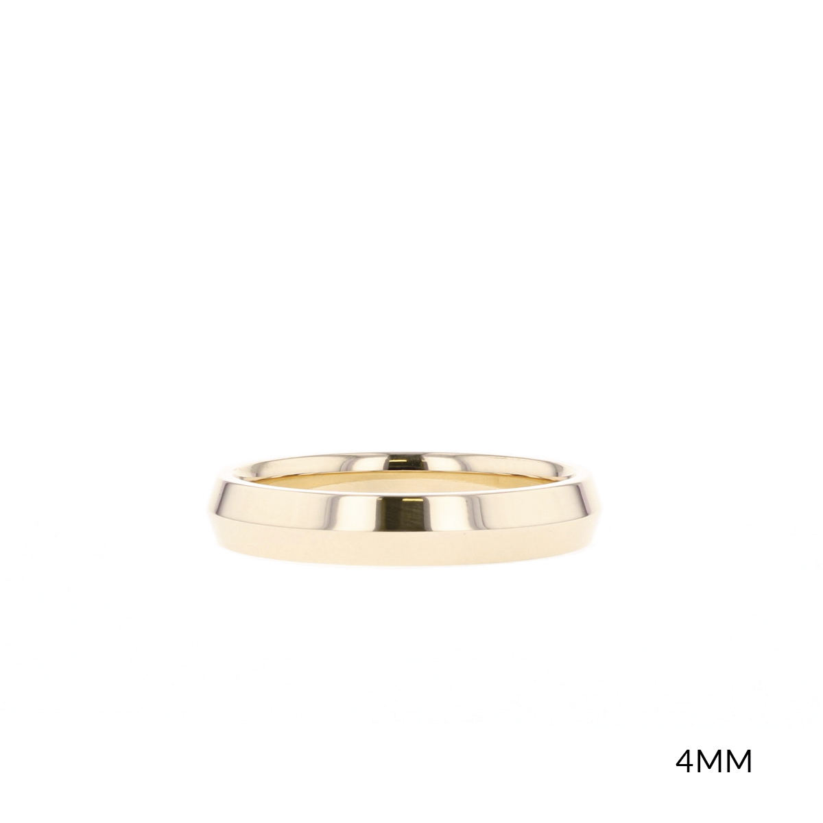Polished Finish Yellow Gold Regular Men's Wedding Band - Barbara Maison 