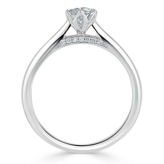 1.0 CT Marquise Cut Solitaire Moissanite Engagement Ring - Barbara Maison 