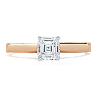 1.0 CT Asscher Cut Solitaire Moissanite Engagement Ring - Barbara Maison 