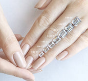 2.10 CT Emerald Cut Solitaire Twisted Rope Moissanite Engagement Ring - Barbara Maison 