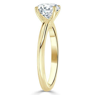 0.75 CT Round Cut Solitaire Moissanite Engagement Ring - Barbara Maison 