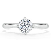 0.75 CT Round Cut Solitaire Moissanite Engagement Ring - Barbara Maison 