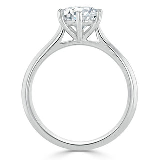 0.75 CT Round Cut Solitaire Moissanite Engagement Ring - Barbara Maison 