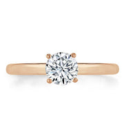 0.75 CT Round Cut Solitaire Moissanite Engagement Ring - Barbara Maison 