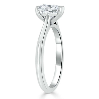 1.0 CT Heart Cut Solitaire Moissanite Engagement Ring - Barbara Maison 