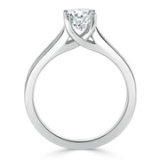 0.94 CT Oval Cut Solitaire Moissanite Engagement Ring - Barbara Maison 