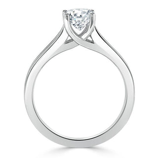 0.94 CT Oval Cut Solitaire Moissanite Engagement Ring - Barbara Maison 