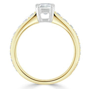 0.75 CT Emerald Cut Solitaire Moissanite Engagement Ring - Barbara Maison 