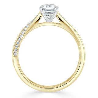 0.75 CT Asscher Cut Solitaire Moissanite Engagement Ring - Barbara Maison 