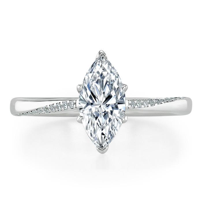 1.0 CT Marquise Cut Solitaire Moissanite Engagement Ring - Barbara Maison 