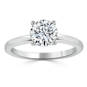 0.75 CT Round Cut Solitaire Moissanite Engagement Ring - Barbara Maison 