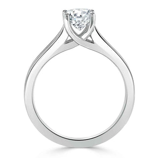 1.0 CT Asscher Cut Solitaire Split Shank Setting Moissanite Engagement Ring - Barbara Maison 