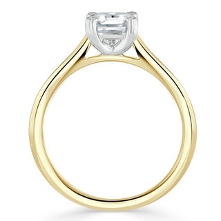 1.0 CT Asscher Cut Solitaire Moissanite Engagement Ring - Barbara Maison 