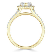 1.0 CT Heart Cut Halo Split Shank Style Moissanite Engagement Ring - Barbara Maison 