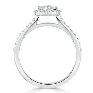 1.0 CT Marquise Cut Halo Split Shank Setting Moissanite engagement Ring - Barbara Maison 