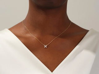 0.40 TCW Marquise Moissanite Diamond Clover Necklace - Barbara Maison 