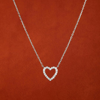 0.13 Moissanite Diamond Heart Shaped Necklace