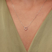 0.13 Moissanite Diamond Heart Shaped Necklace