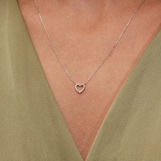 0.13 Moissanite Diamond Heart Shaped Necklace