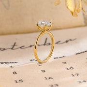 1.0 - 3.0 CT Oval F/VS1 CVD Diamond Solitaire Engagement Ring - Barbara Maison 