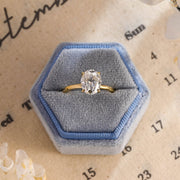 1.0 - 3.0 CT Oval F/VS1 CVD Diamond Solitaire Engagement Ring - Barbara Maison 