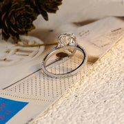 1.50 CT Pear F/VS1 CVD Diamond Halo Pave Setting Engagement Ring - Barbara Maison 