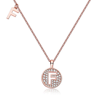 Customized "F" Letter Moissanite Diamond Necklace - Barbara Maison 